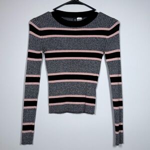Black, Pink and Gray Knit Sweater